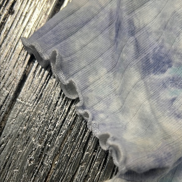 Abercrombie Kids Blue and White Ribbed Cap Sleeve T-Shirt - Picture 5 of 7